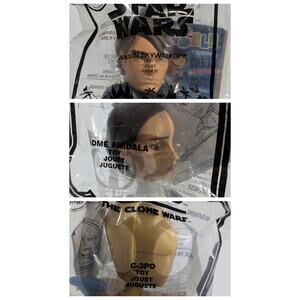Star Wars McDonald’s Anakin Padme C3P0 Sealed Lot of 4 The Clone Wars 2008 2010